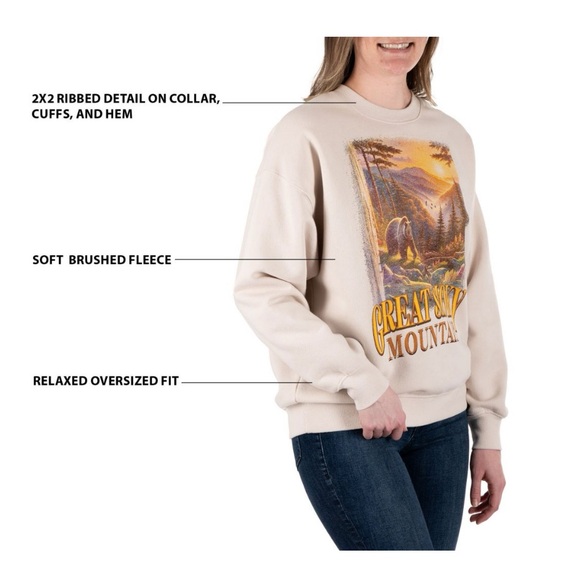 Great Smokey Mountains fleece sweatshirt - Picture 3 of 10